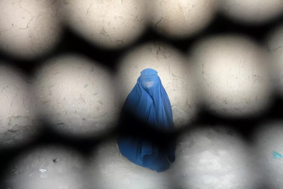 Although the overthrow of the Taliban opened up new opportunities for women, it did not give rise to the “women’s liberation” many were expecting Woman burka photographed through the mesh of a burka