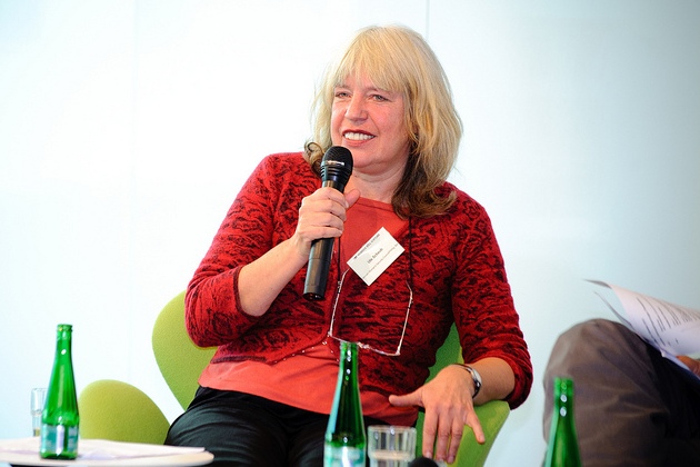 Ute Scheub Ute Scheub am Mikrofon