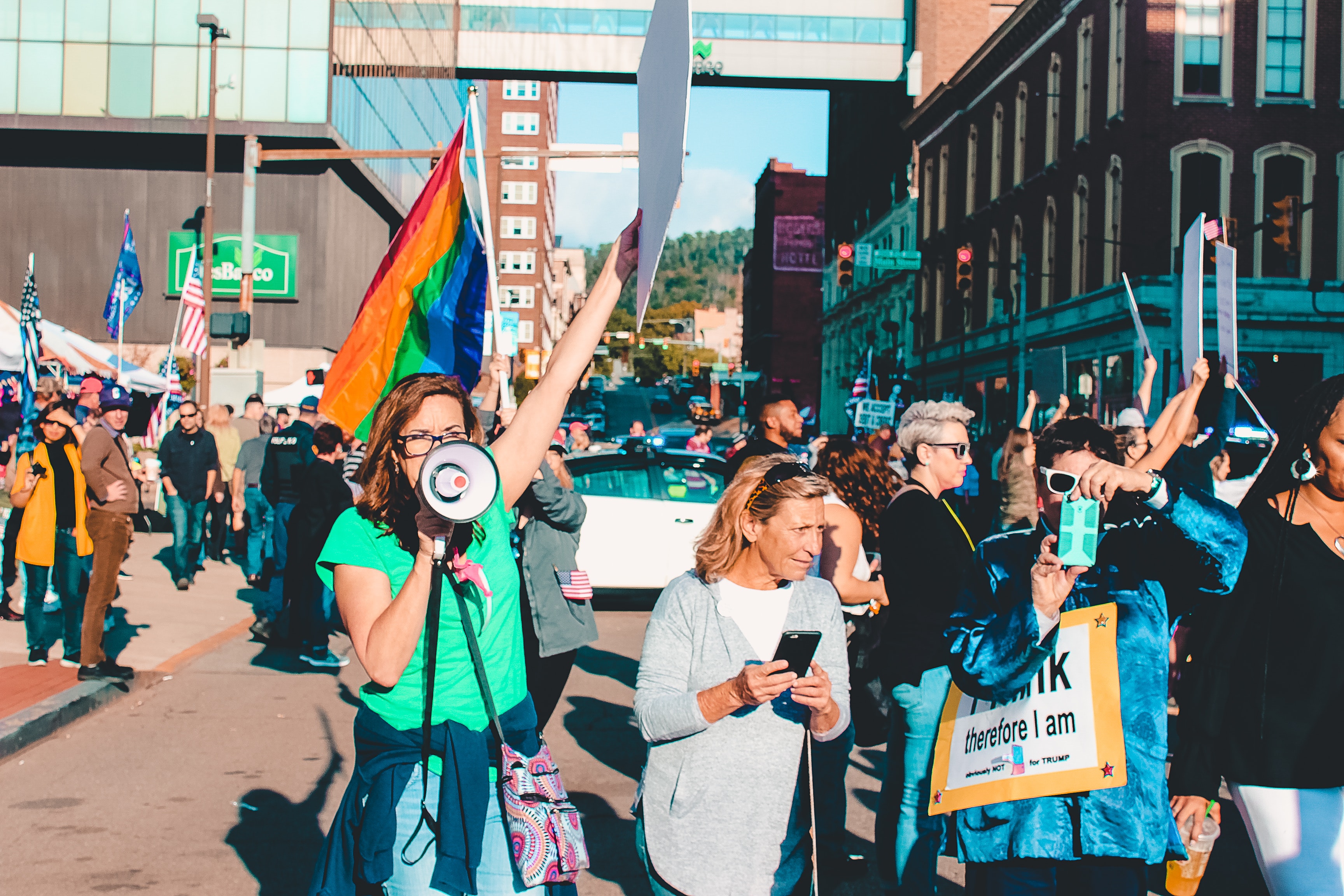 Demonstration Megaphon LGBTI Demonstration Megaphon LGBTI