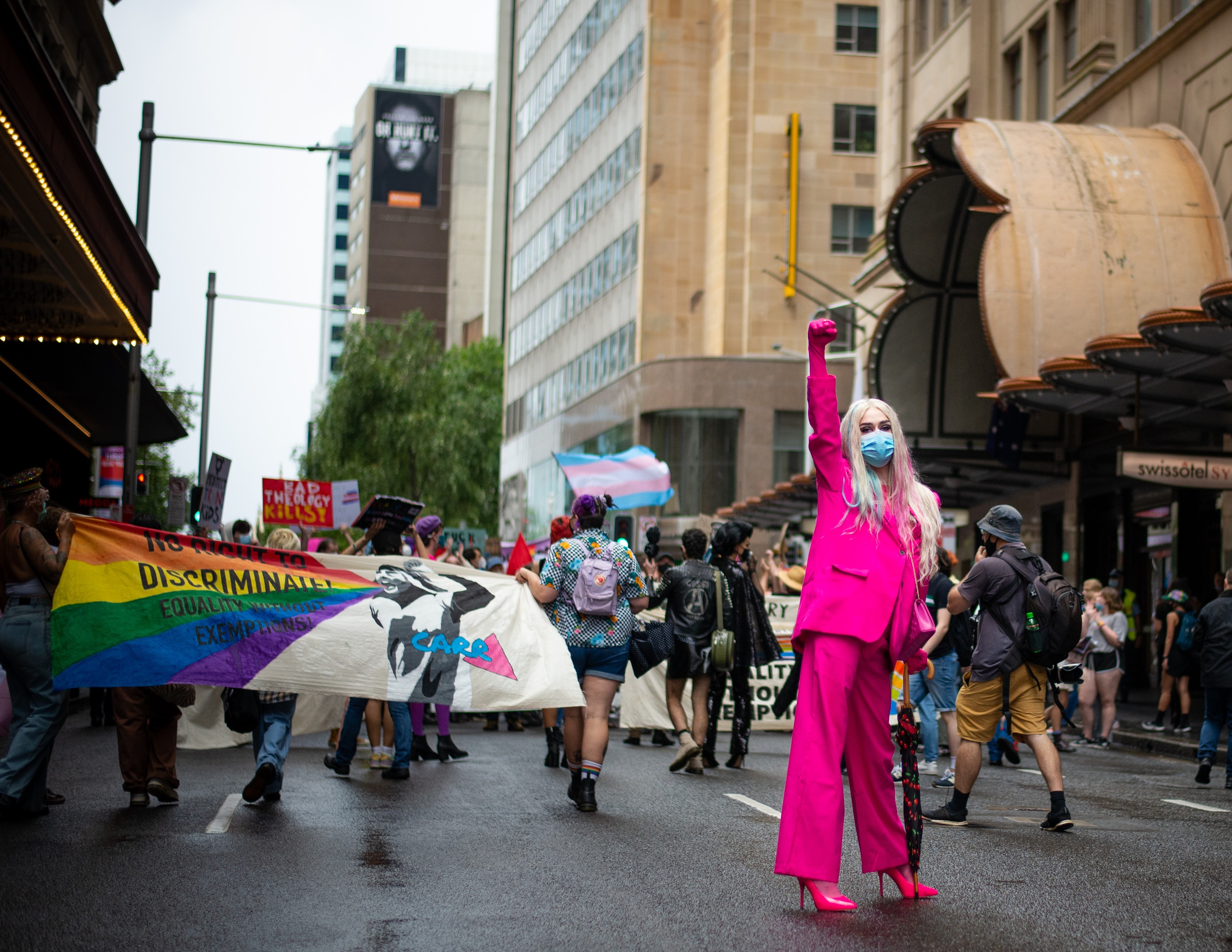 Protest of the Religious Discrimination Bill by LGBTQI+ Activists in Sydney, Australia (Feb 12, 2022) Protest of the Religious Discrimination Bill by LGBTQI+ Activists in Sydney, Australia (Feb 12, 2022)