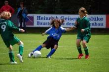 Mädchen spielen Fußball