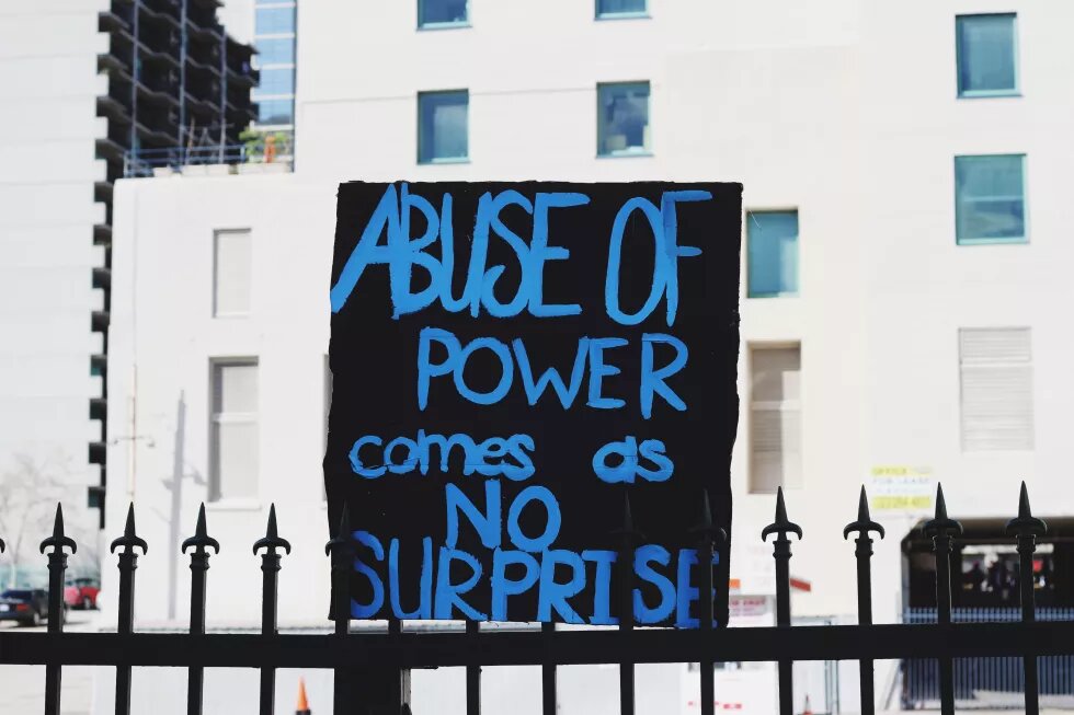 poster "abuse of power comes as no surprise"