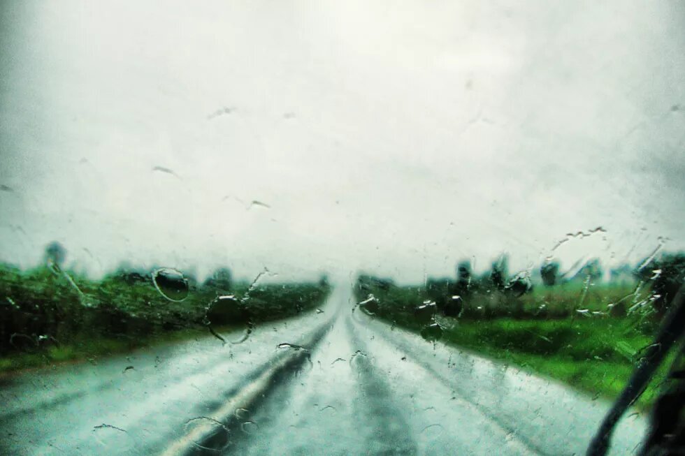 Straße im Regen