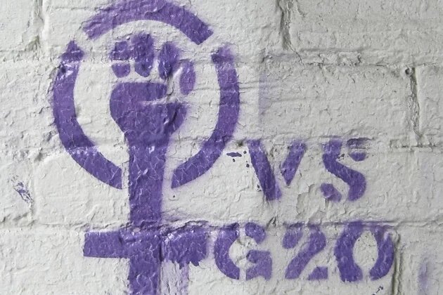 Feminism versus G20 Graffiti