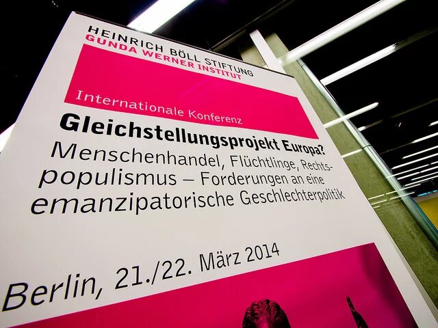 Banner zur Konferenz "Gleichstellungsprojekt Europa?" des Gunda-Werner-Instituts vom 21.-22.März 2014