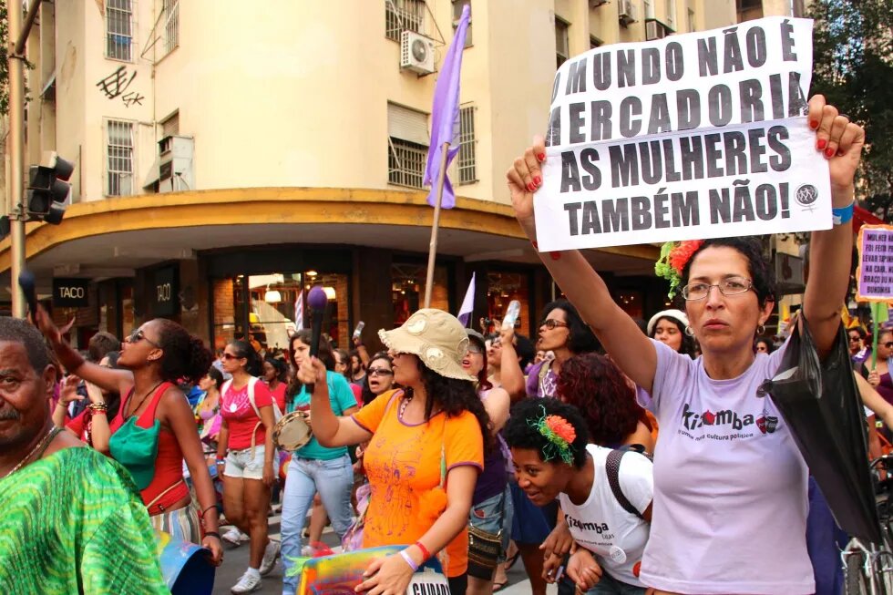 Frauen demonstrieren in Brasilia