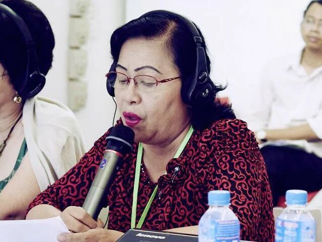 Ung Yokkhoan at the Women's Conference on Beijing+20 in Cambodia