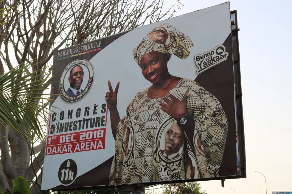 Wahlen im Senegal. Foto von einem Wahlplakat