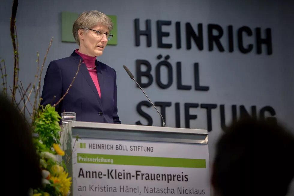 Anne-Klein-Frauenpreis 2019: Die Gewinnerinnen Natascha Nicklaus hält ihre Dankesrede