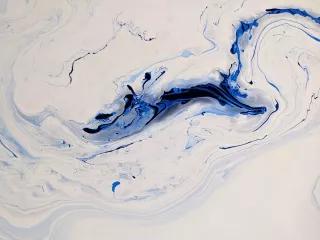 Acrylic paint pur in white and blue Acrylic paint pur in white and blue