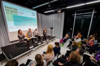 v.l.n.r Ala Ali, Barbara Unmüßig, Gloria Atiba-Davies und Joumana Seif v.l.n.r Ala Ali, Barbara Unmüßig, Gloria Atiba-Davies und Joumana Seif
