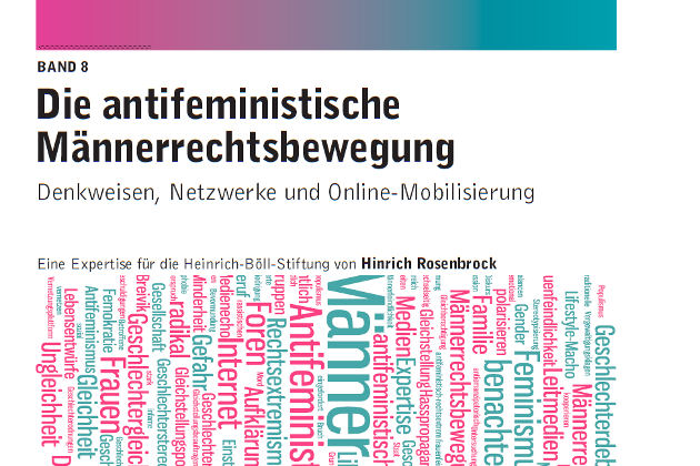 Cover der Studie: Die antifeministische Männerrechtsbewegung – Denkweisen, Netzwerke und Onlinemobilisierung