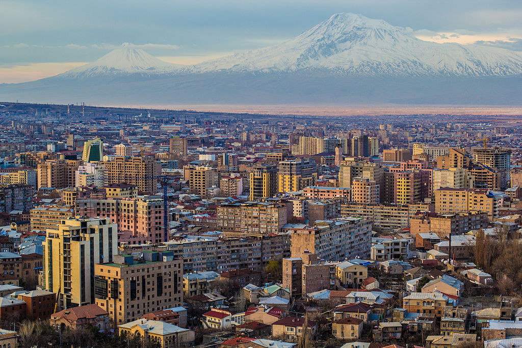 Yerevan, Armenien Yerevan aus der Vogelperspektive